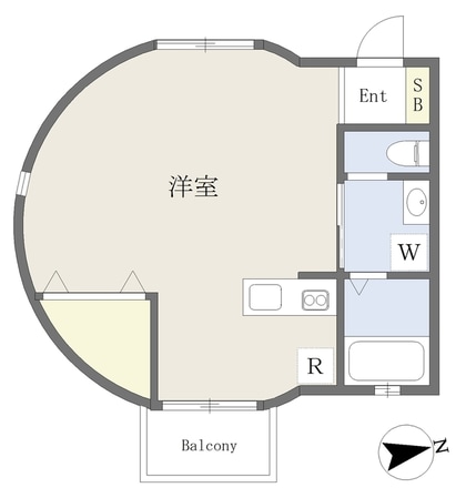 スタジオゴルドＢの物件間取画像